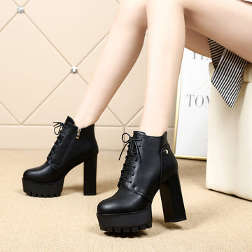 Chunky Heel Platform Boots For Women FallWinter 2025