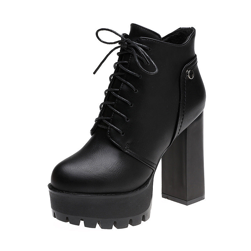 Chunky Heel Platform Boots For Women FallWinter 2025