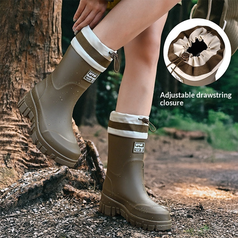 Womens Tall Rain Boots Waterproof And Non-Slip