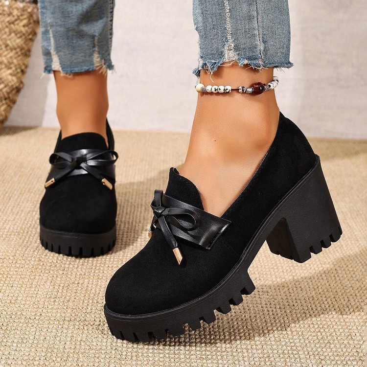 British-style French Loafer Suede Slip-on Shoes