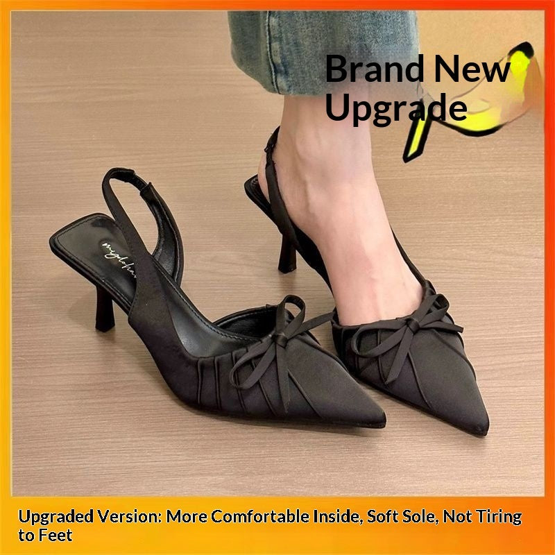 Female Solid Color Casual Bow-tie Toe-closed Sandals