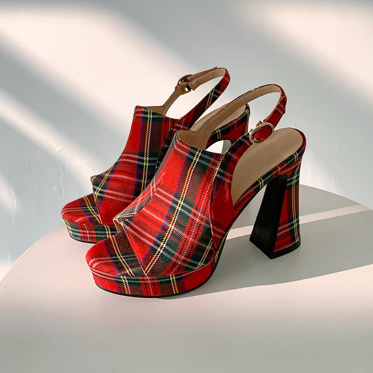 Fish-mouth Thick-soled High-heeled Sandals For Women