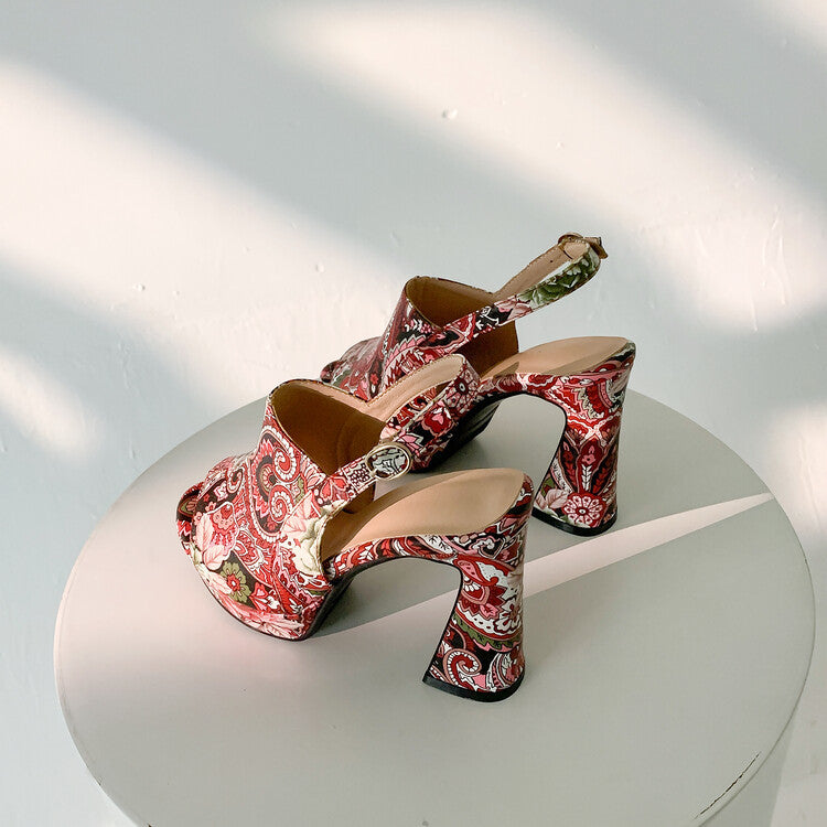 Fish-mouth Thick-soled High-heeled Sandals For Women