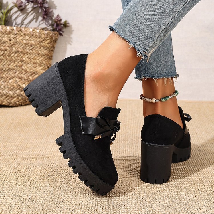 British-style French Loafer Suede Slip-on Shoes