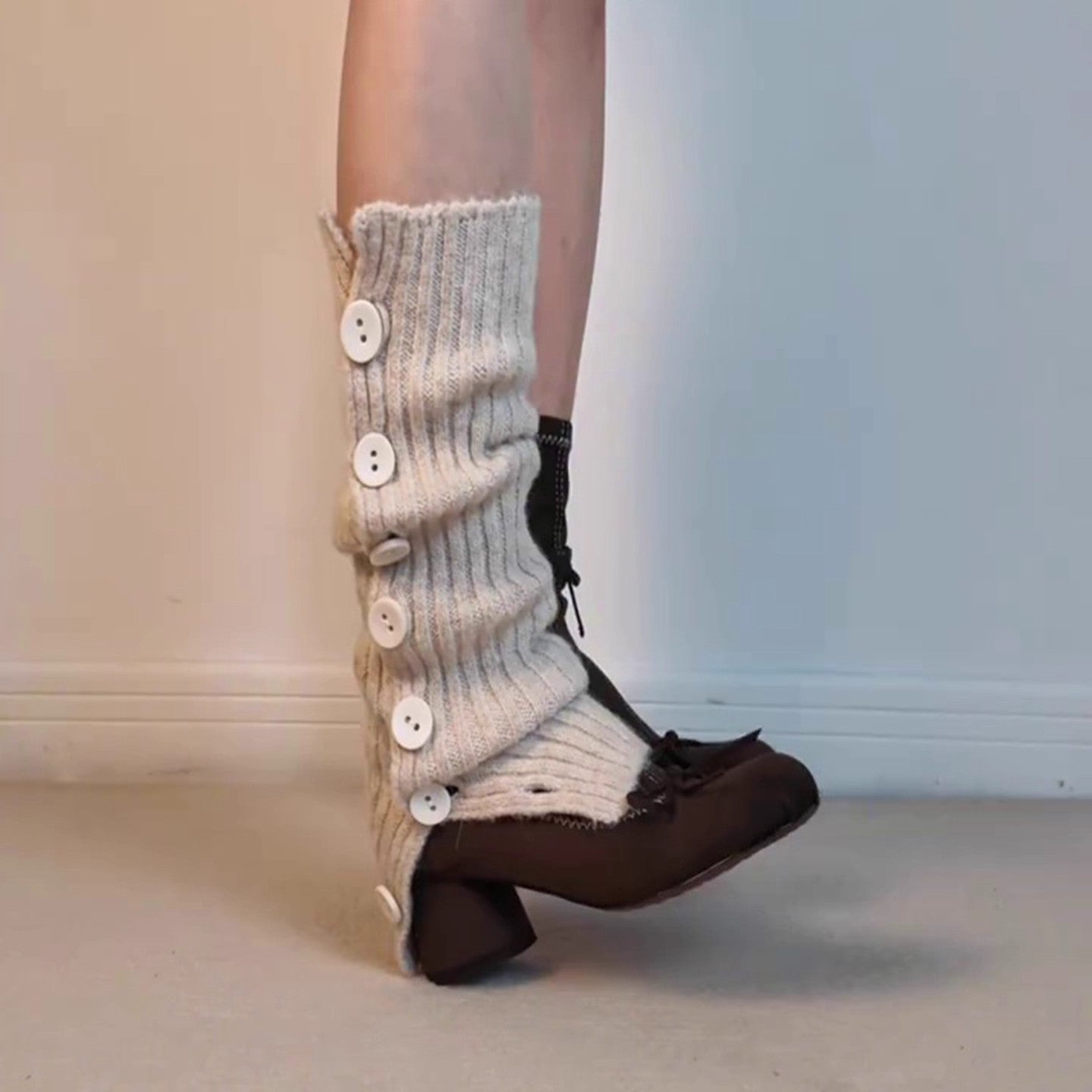 French-style Chunky-heel Womens Boots With A Side Zipper For A Slimming Versatile Look