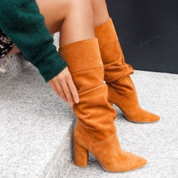Fashionable Suede High-Heel Over-the-Knee Boots For Women